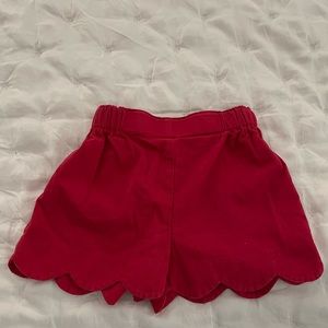 Red corduroy bella bliss shorts
